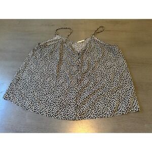 flowers black WILD JASMINE plus size tank top shirt size 3XL